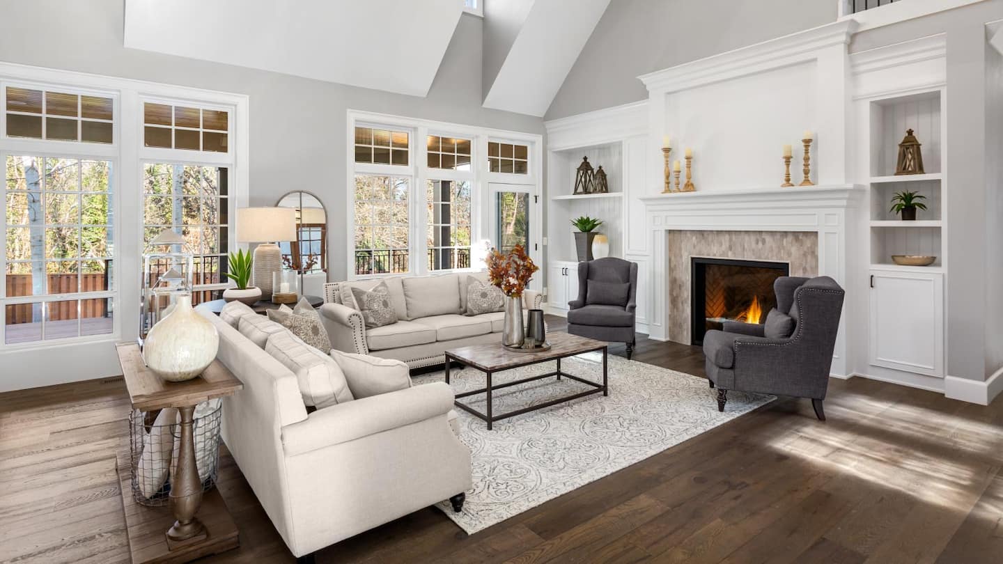 Living room accessible beige color palette