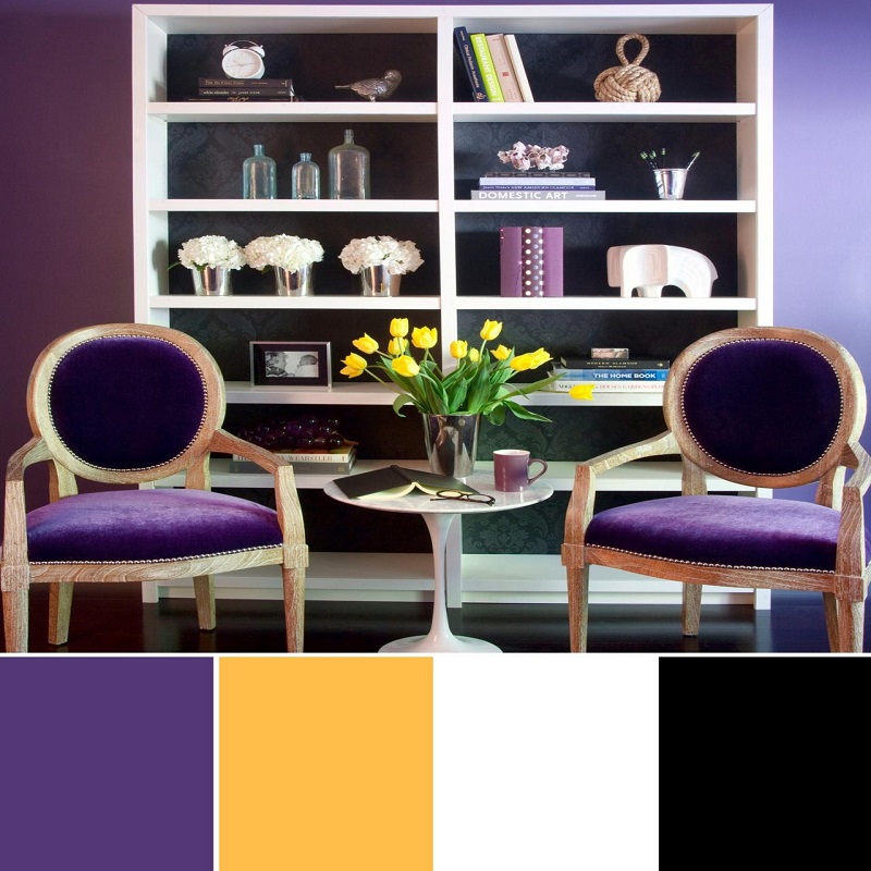 purple and gold color palette