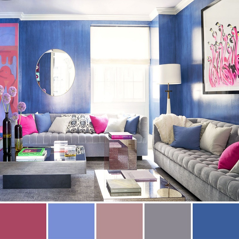 warm blue color palette