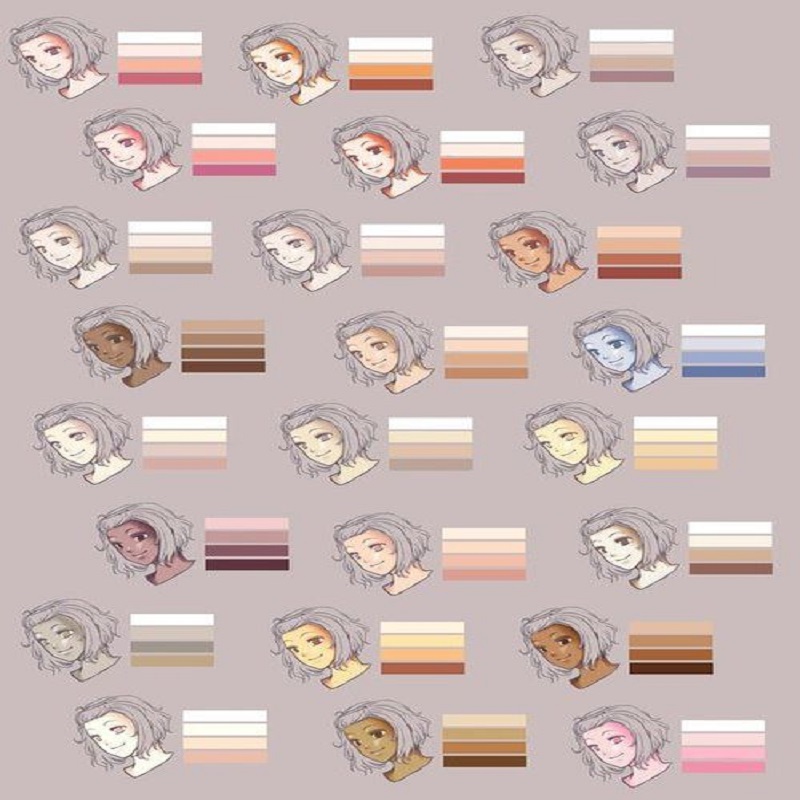 anime skin color palette