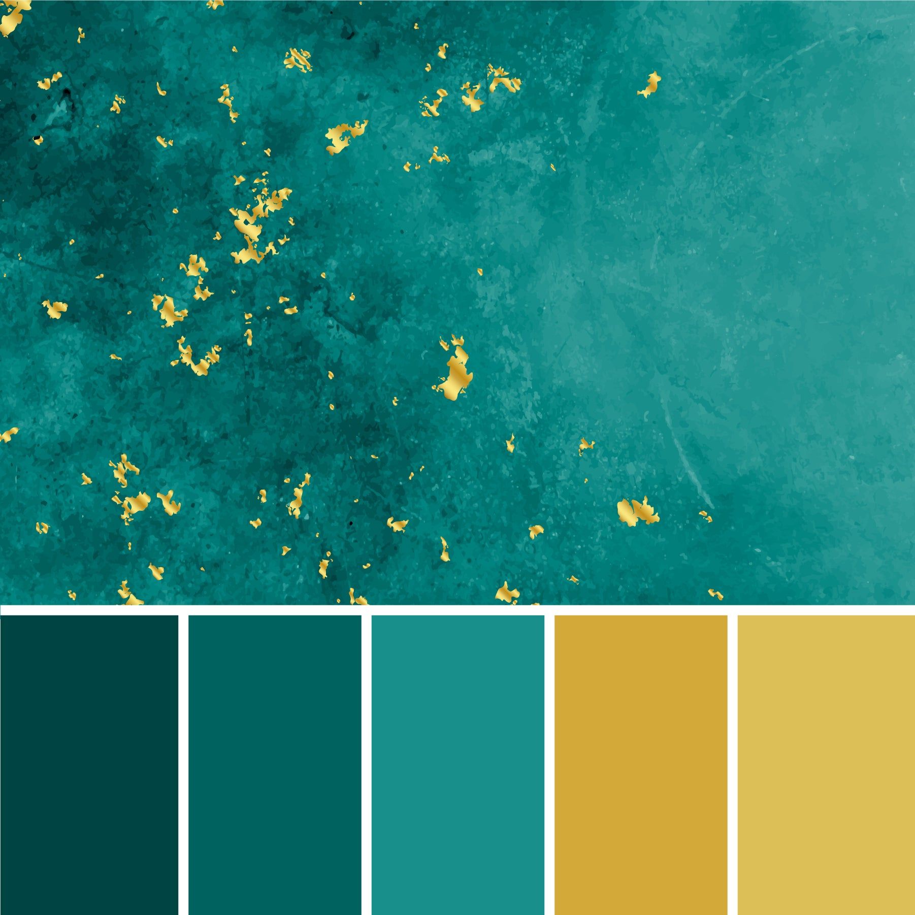 gold teal color palette