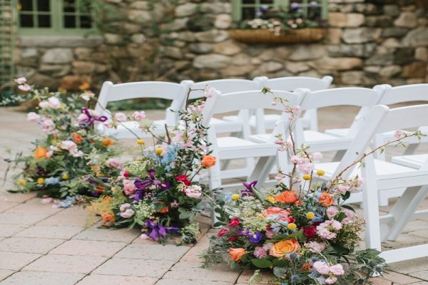 wildflower wedding color palette