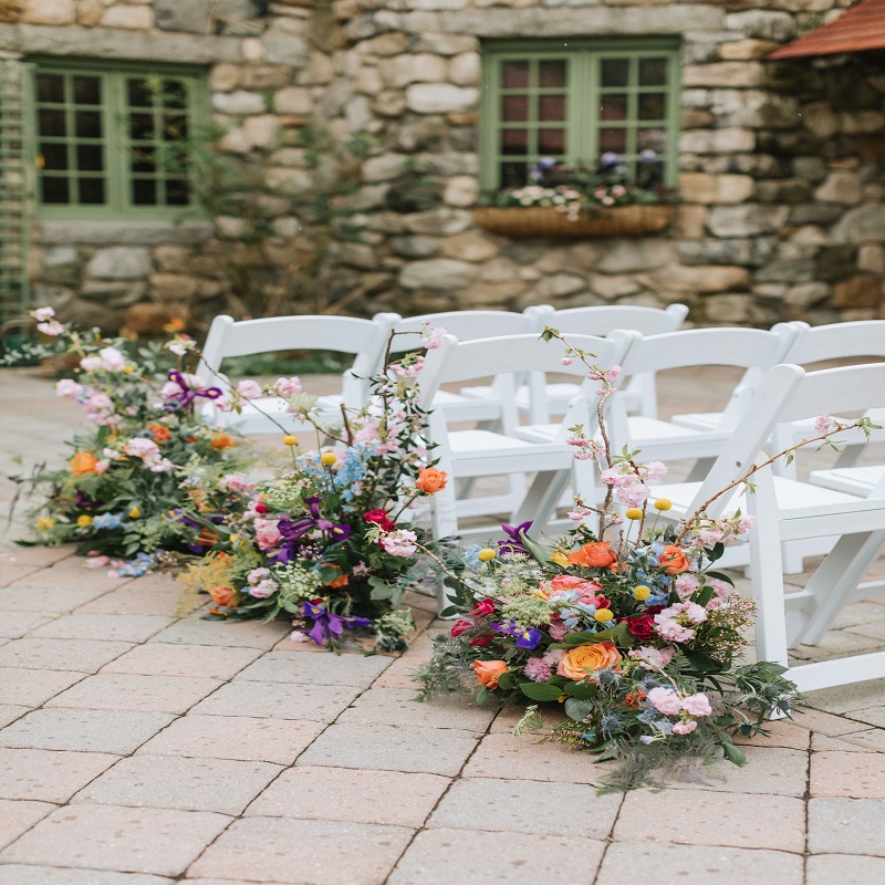 wildflower wedding color palette