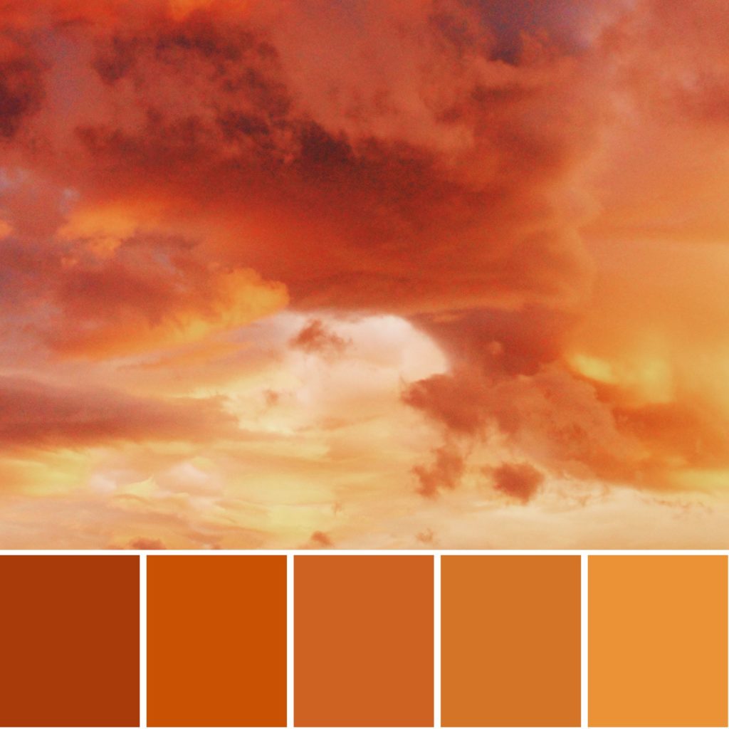 dark orange color palette