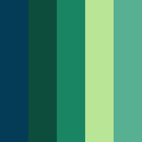 Blue green color palette