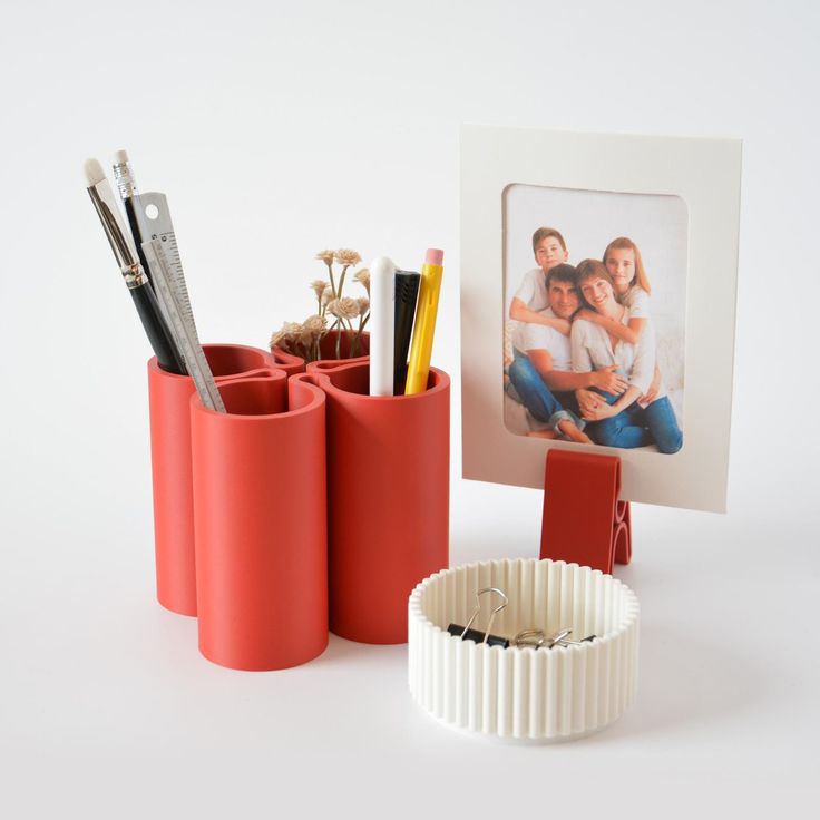 Red pencil holder